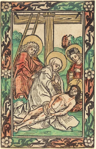 The Lamentation by German 15th Century, print, 1480-1500