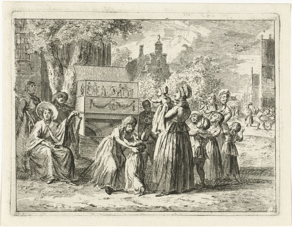 Draaiorgel by Christiaan Meijer, print, 1803-1808