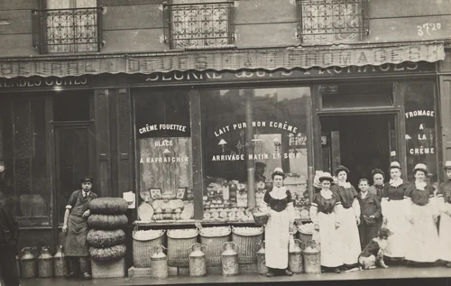 Crèmerie, Beurre - œufs – fromages, Papier “Lamy“ à Courbevoie, Paris by Unidentified Photographer, photograph, 1906