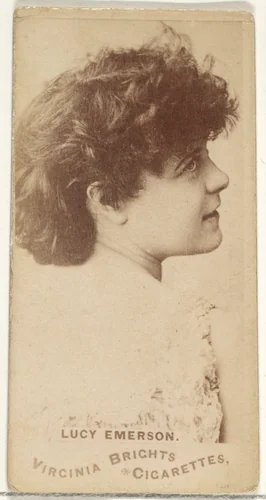 Lucy Emerson, from the Actors and Actresses series (N45, Type 1) for Virginia Brights Cigarettes by Allen & Ginter, photograph, 1885-1891