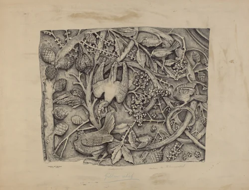 Carved Stone Pattern by Helen Alpiner Blumenstiel, index of american design, 1938