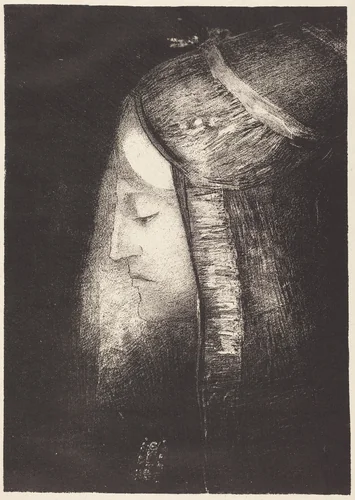 Profil de lumiere (Profile of light) by Odilon Redon, print, 1886