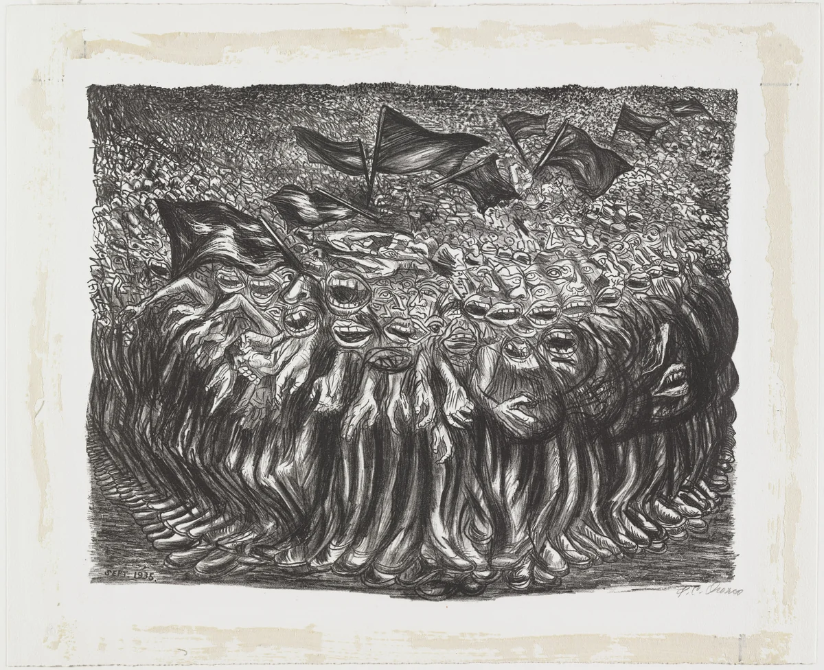 The Masses by José Clemente Orozco, print, 1935