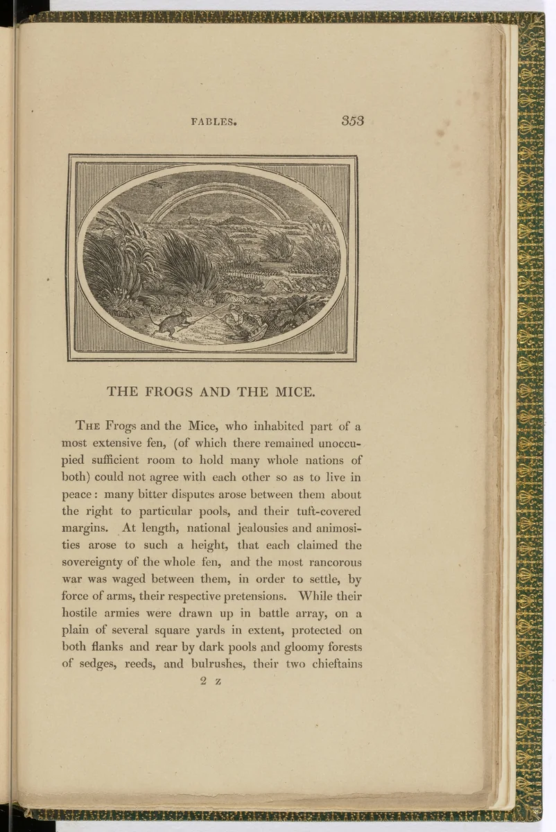 Headpiece (page 353) from The Fables of Aesop by Thomas Bewick, illustrated book, 1818