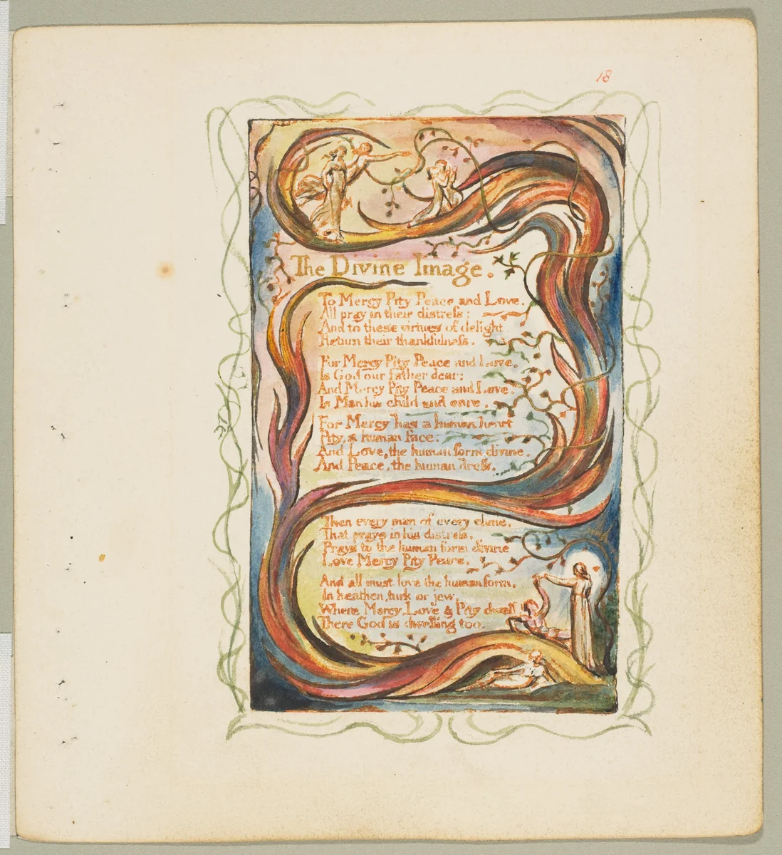 Songs of Innocence: The Divine Image by William Blake, print, 1789-1825
