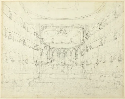 Study for An Oratorio-Covent Garden Theater, from Microcosm of London by Augustus Charles Pugin
Thomas Rowlandson, drawing, 1807-1808