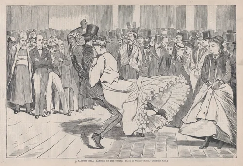 A Parisian Ball – Dancing at the Casino (from "Harper's Weekly," Vol. XI) by Winslow Homer, print, 1867