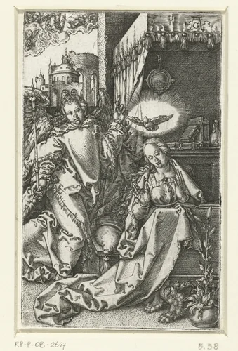 Annunciatie by Unknown, print, 1553