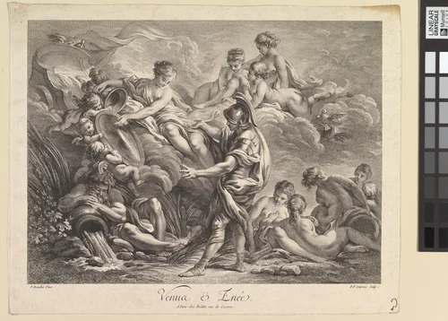 Venus and Aeneas by Pierre François Courtois, print, 1736-1763