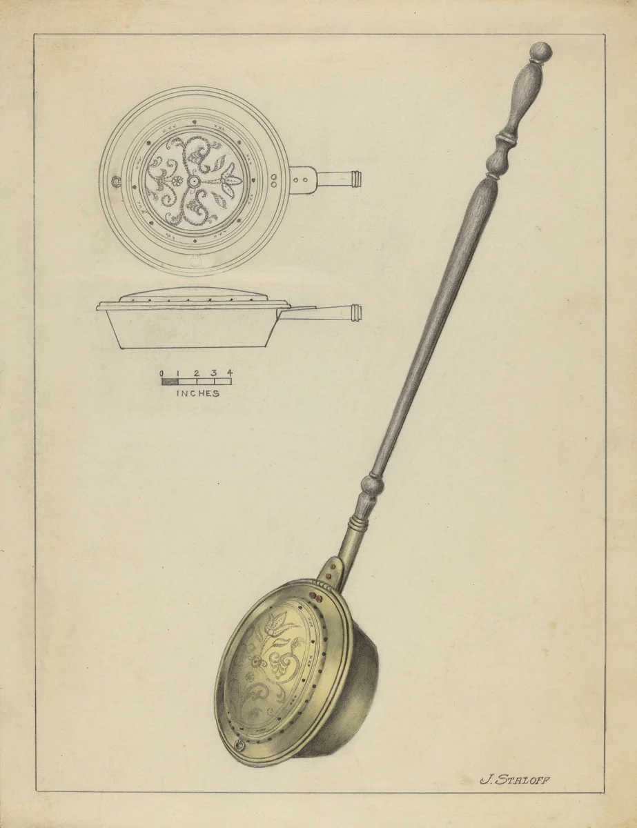Warming Pan by Jack Staloff, index of american design, 1939