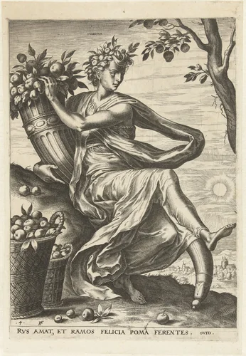 Pomona by Cornelis Cort, print, 1564