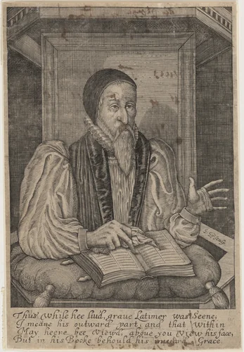 Hugh Latimer, Bishop of Worcester by George Gifford, print, 1635