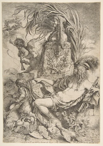 The Genius of Castiglione by Giovanni Benedetto Castiglione, print, 1640-1650