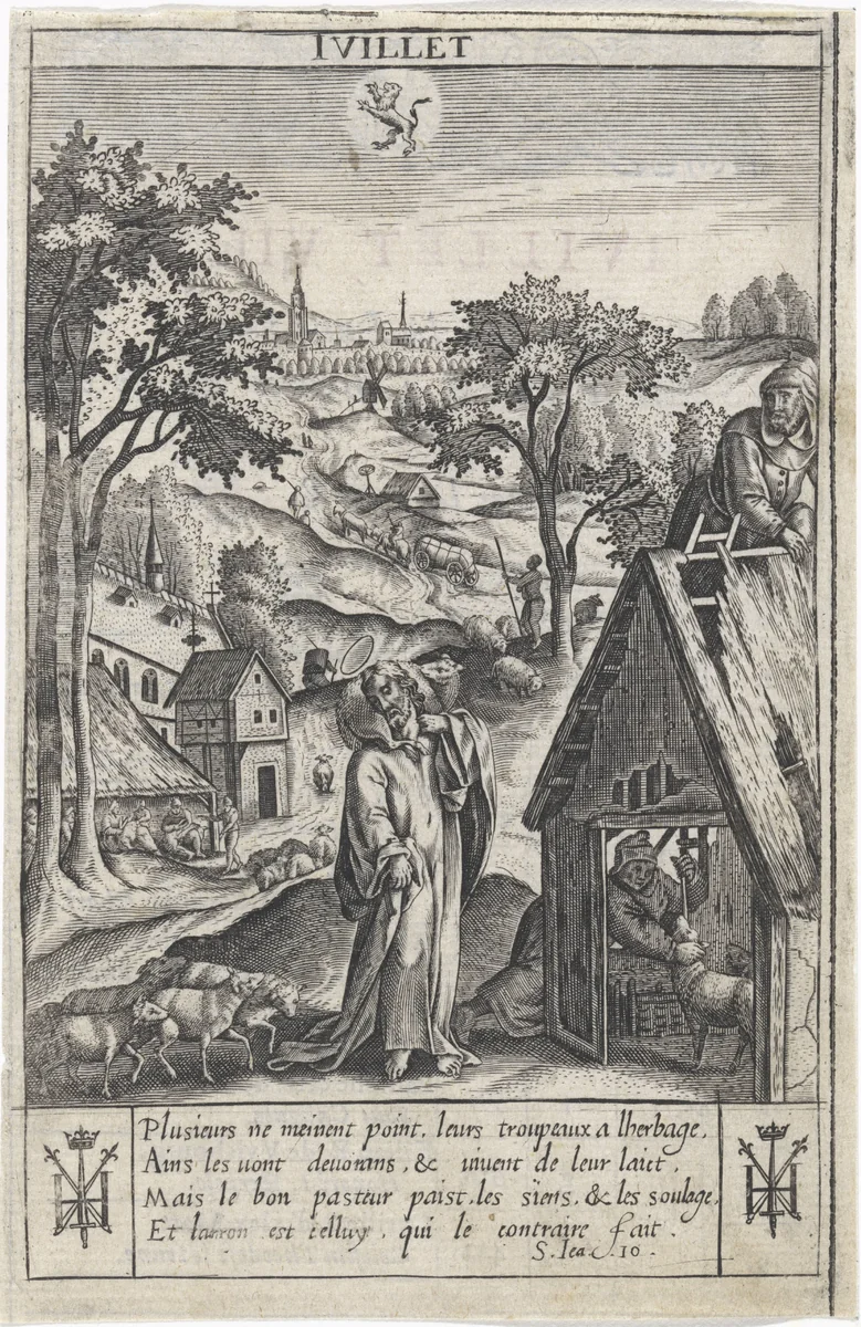 Juli by Jan Gerritsz Swelinck, print, 1624-1645