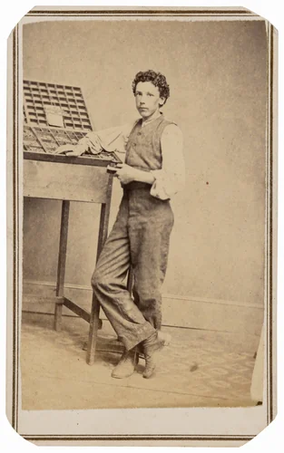 Frank P. Cosper, a Young Typesetter by Henry Rosenstock, photograph, 1860-1869