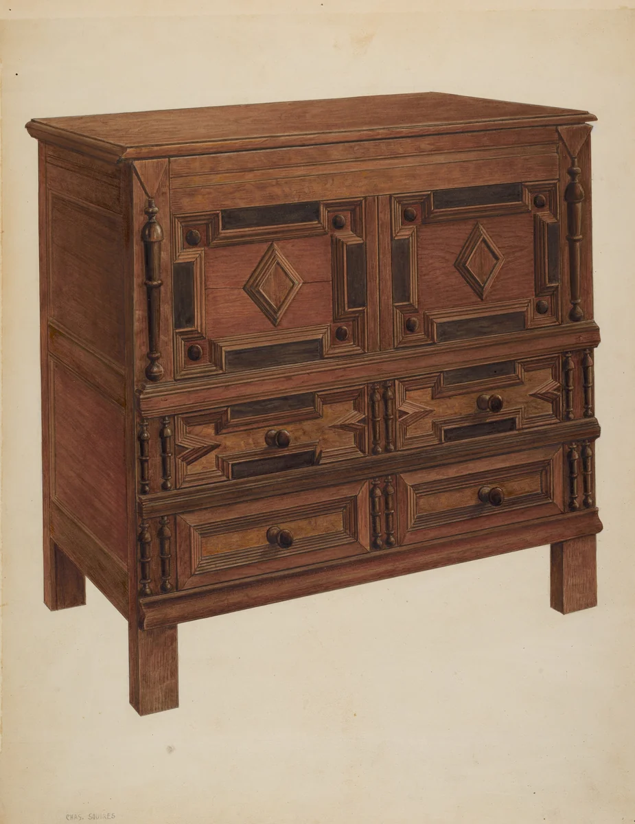 Chest with Two Drawers by Charles Squires; Harry Eisman, index of american design, 1939