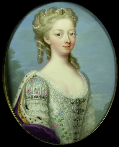 Anna, prinses van Hannover (1709-59), echtgenote van Willem IV, prins van Oranje-Nassau by Christian Friedrich Zincke, painting, 1730-1734