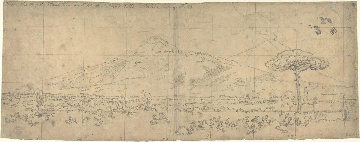 View of Vesuvius by John Robert Cozens, drawing, 1782