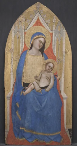 Madonna and Child Enthroned by Master of San Lucchese, painting, 1345-1355