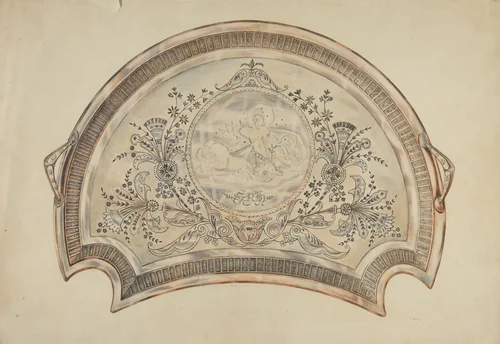 Silver Platter by Al Curry, index of american design, 1935-1942