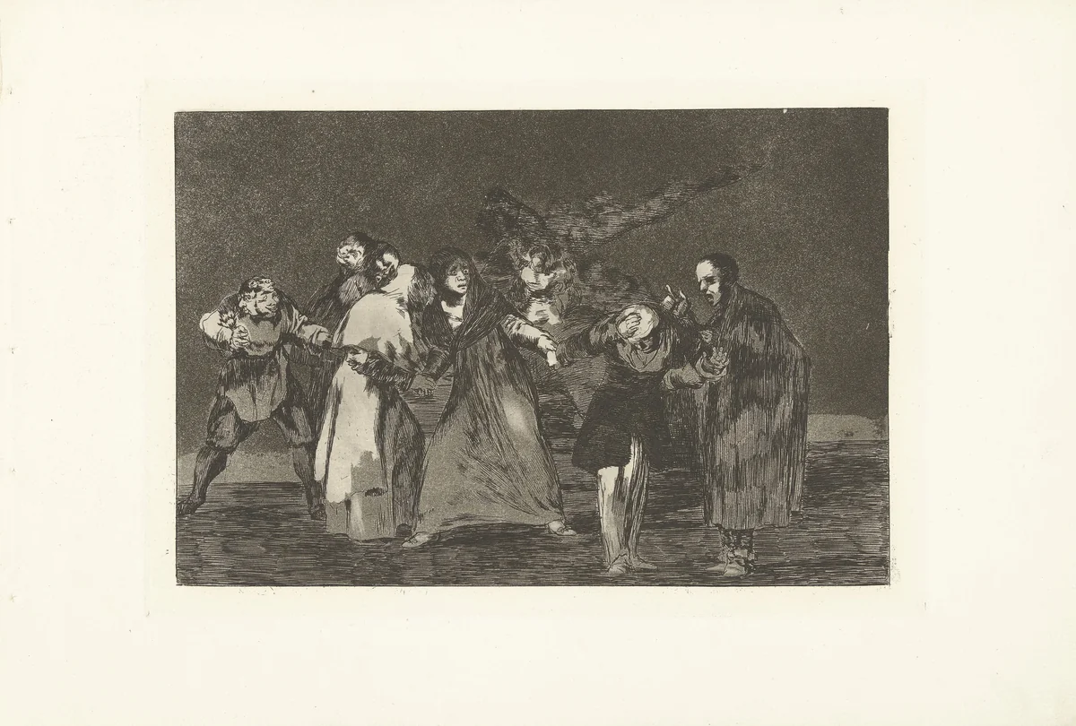 Drievoudige dwaasheid by Francisco de Goya, print, 1815-1820