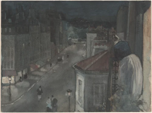 From the Sixth Floor by Théophile Alexandre Steinlen, drawing, 1859-1923