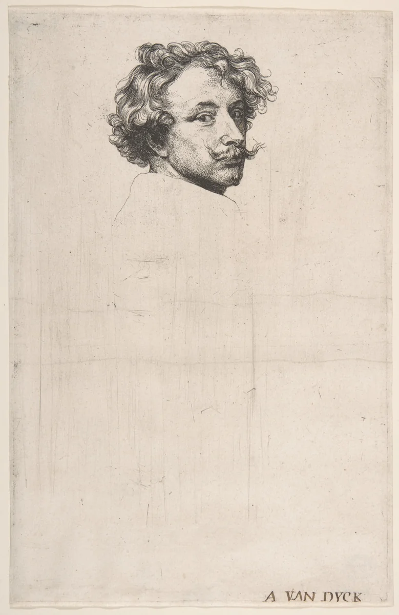 Self-Portrait, from "The Iconography" by Anthony van Dyck, print, 1635-1645