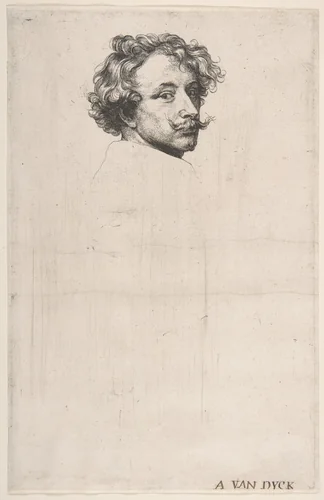 Self-Portrait, from "The Iconography" by Anthony van Dyck, print, 1635-1645
