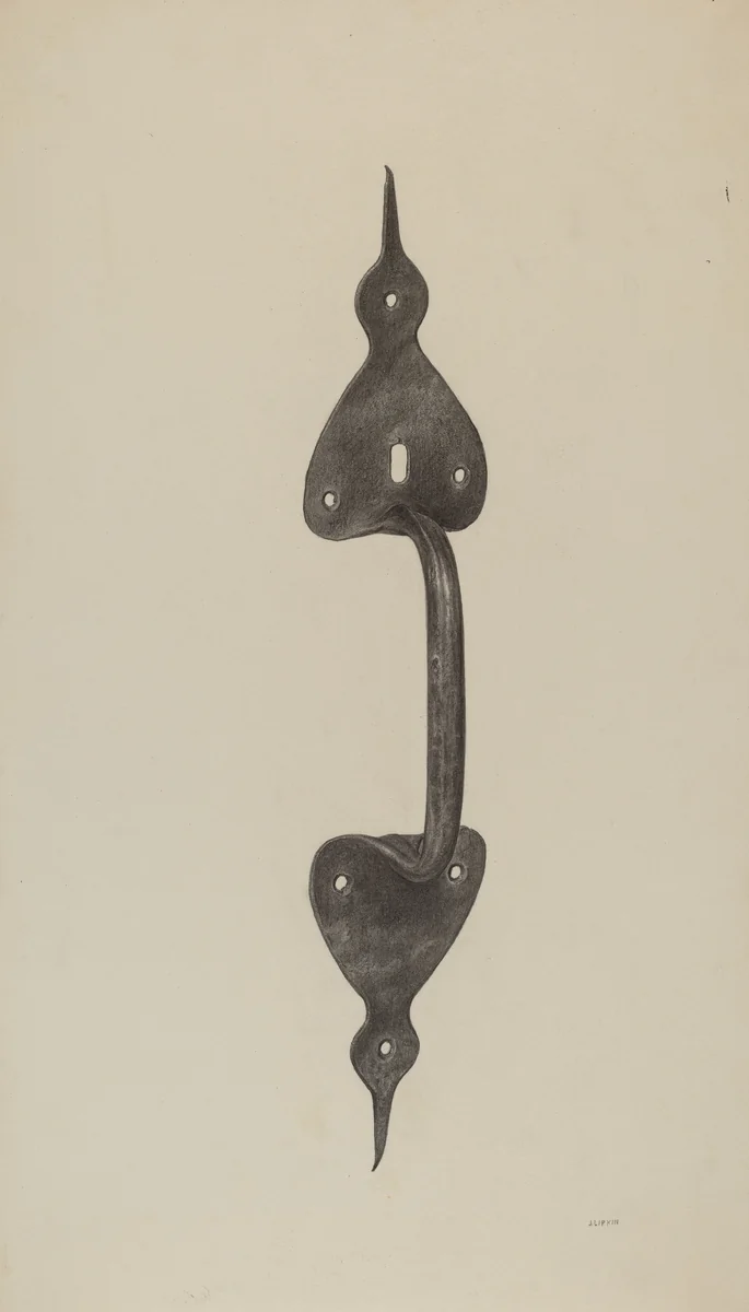 Door Handle by Jacob Lipkin, index of american design, 1941