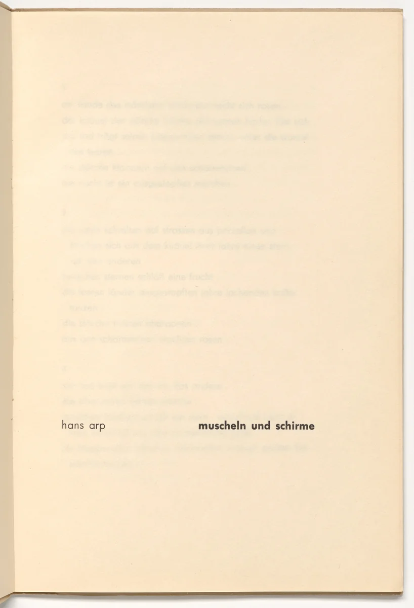 Muscheln und schirme (Shells and Umbrellas) by Sophie Taeuber-Arp, illustrated book, 1939