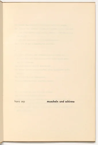 Muscheln und schirme (Shells and Umbrellas) by Sophie Taeuber-Arp, illustrated book, 1939