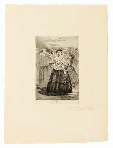 At the Prado I by Édouard Manet, print, 1863