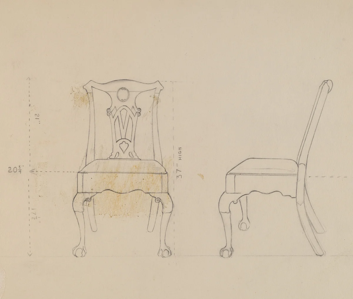 Chair by Ruth Bialostosky, index of american design, 1936