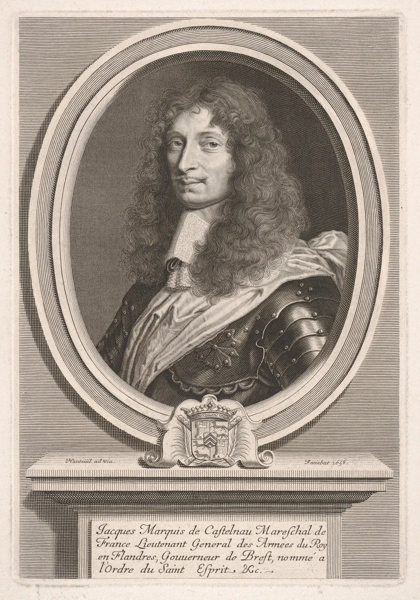 Le Maréchal de Castelnau (Jacques II de Castlenau, dit de Mauvissière) by Robert Nanteuil, print, 1658