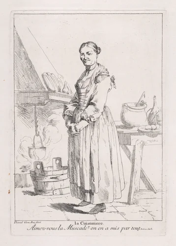 The Cook, from "Divers Portraits" by Giovanni David, print, 1775