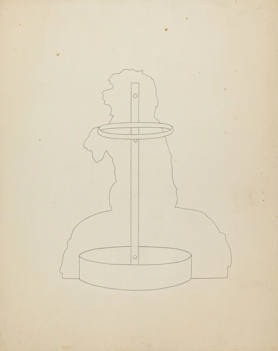 Umbrella Stand by Elisabeth Fulda, index of american design, 1937