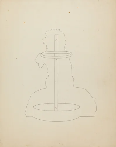 Umbrella Stand by Elisabeth Fulda, index of american design, 1937