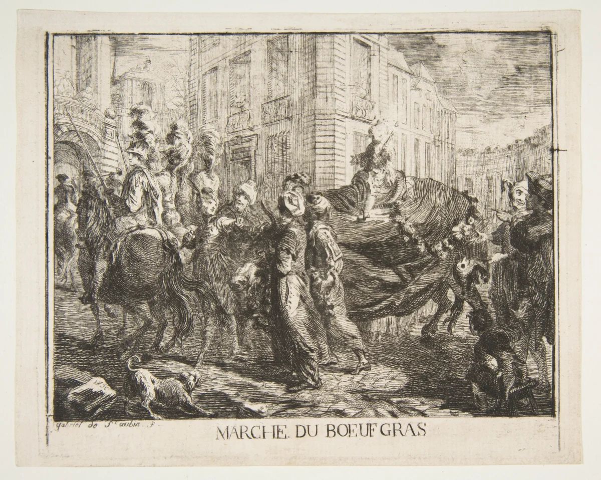 Untitled by Gabriel de Saint-Aubin, print, 1750