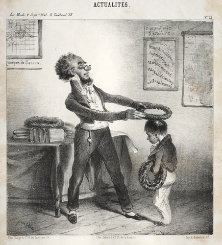 Actualités: Les distributions de Prix by Clémente Pruche, print, 1841