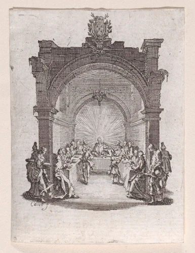 La Cêne (The Last Supper), from "La Petite Passion" (The Little Passion) by Jacques Callot, print, 1624-1625