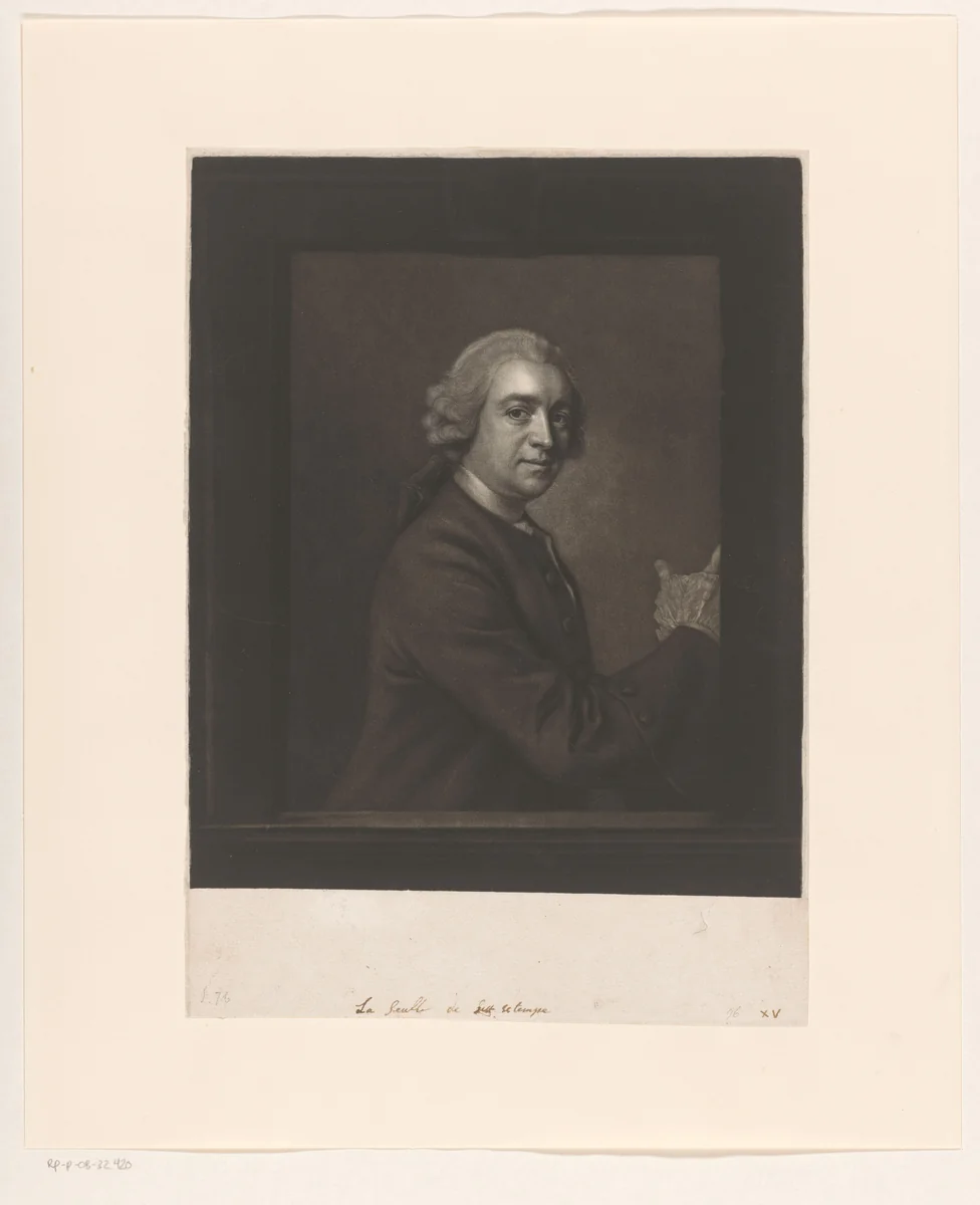 Portret van David Garrick by James McArdell, print, 1751