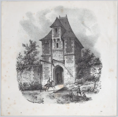 Henri IV Entering at Aumale by Horace Vernet, print, 1817-1827