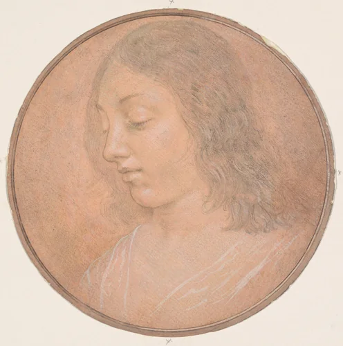 Head of a Young Woman by Lorenzo di Credi, drawing, 1479-1537