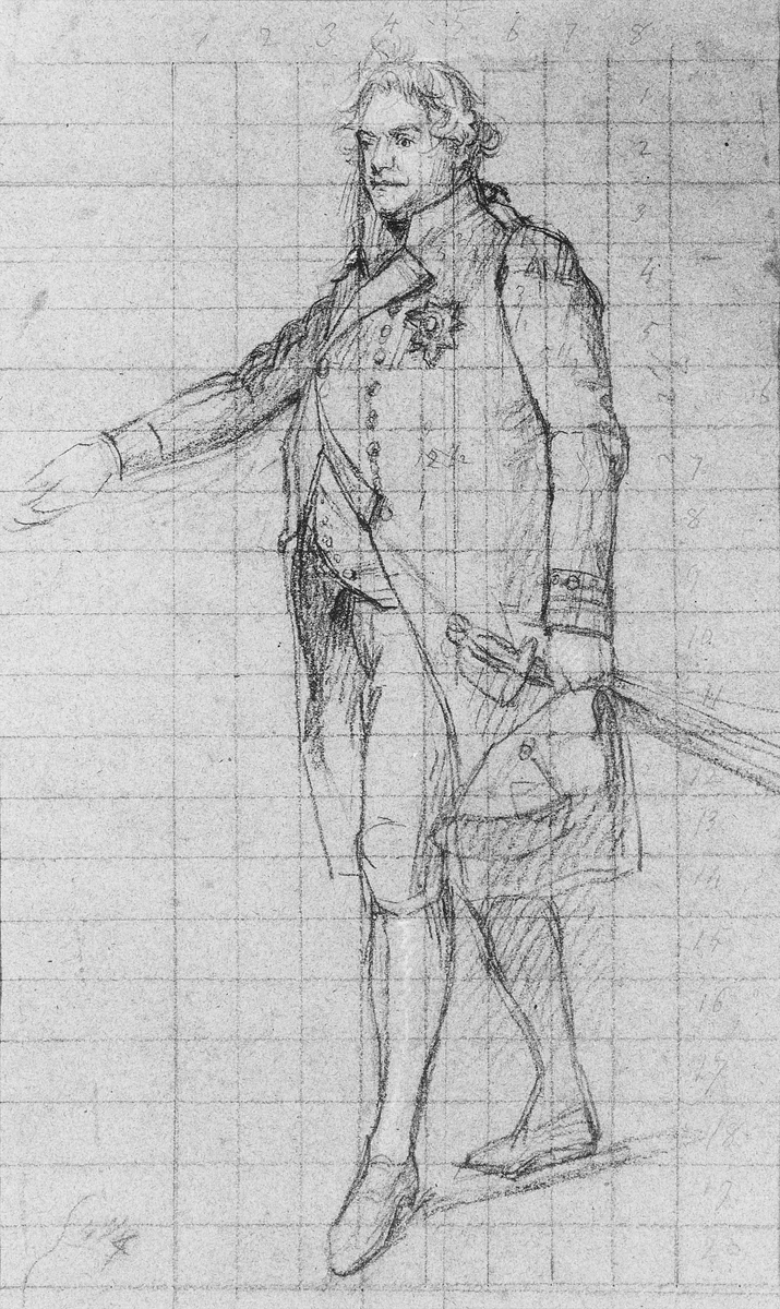 Study for "The Surrender of the Dutch Admiral De Winter to Admiral Duncan, October 11, 1797": Lord Admiral Duncan by John Singleton Copley, artwork, 1798