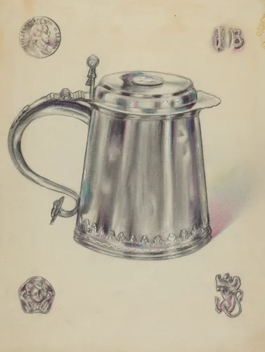 Silver Tankard by Karl Joubert, index of american design, 1935-1942