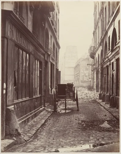 Rue Estienne, de la rue Boucher by Charles Marville, photograph, 1862-1865