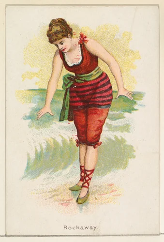 Rockaway, from the Beautiful Bathers series (N192) issued by Wm. S. Kimball & Co. by William S. Kimball & Company, print, 1889
