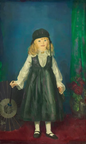 Anne with a Japanese Parasol by George Bellows, painting, 1917
