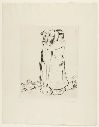 Lovers by the River by Marc Chagall, print, 1922