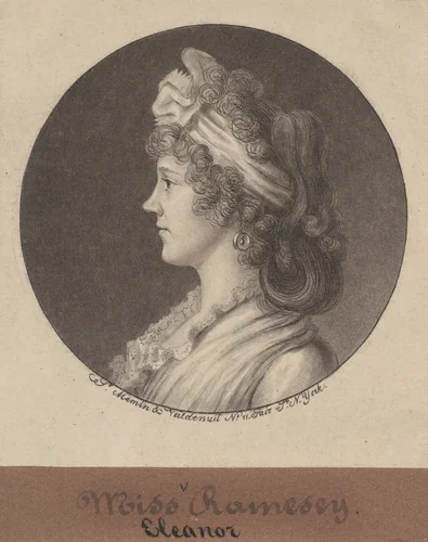 Eleanor Ramsay Fitzwilliam by Charles B. J. Févret de Saint-Mémin, print, 1797